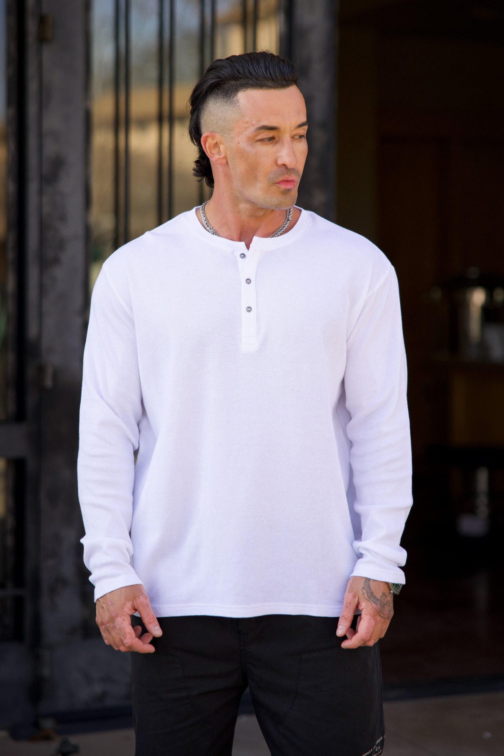 8034 - Henley Thermal Longsleeves - Image 3