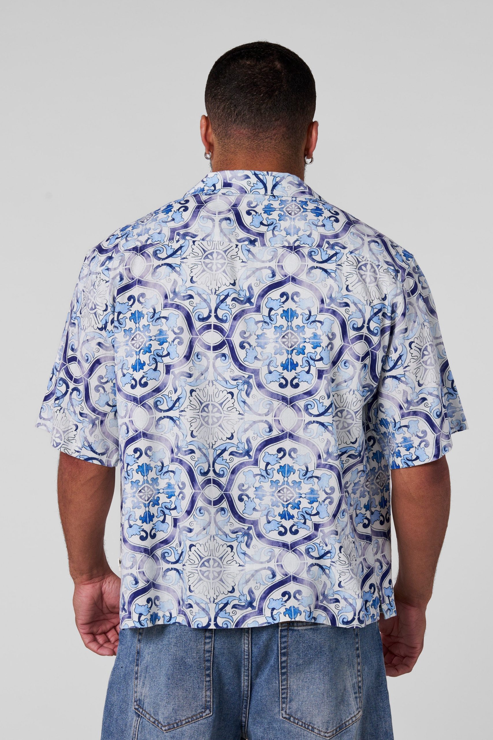 4093 - Mosaic Linen Button-Ups - Image 5