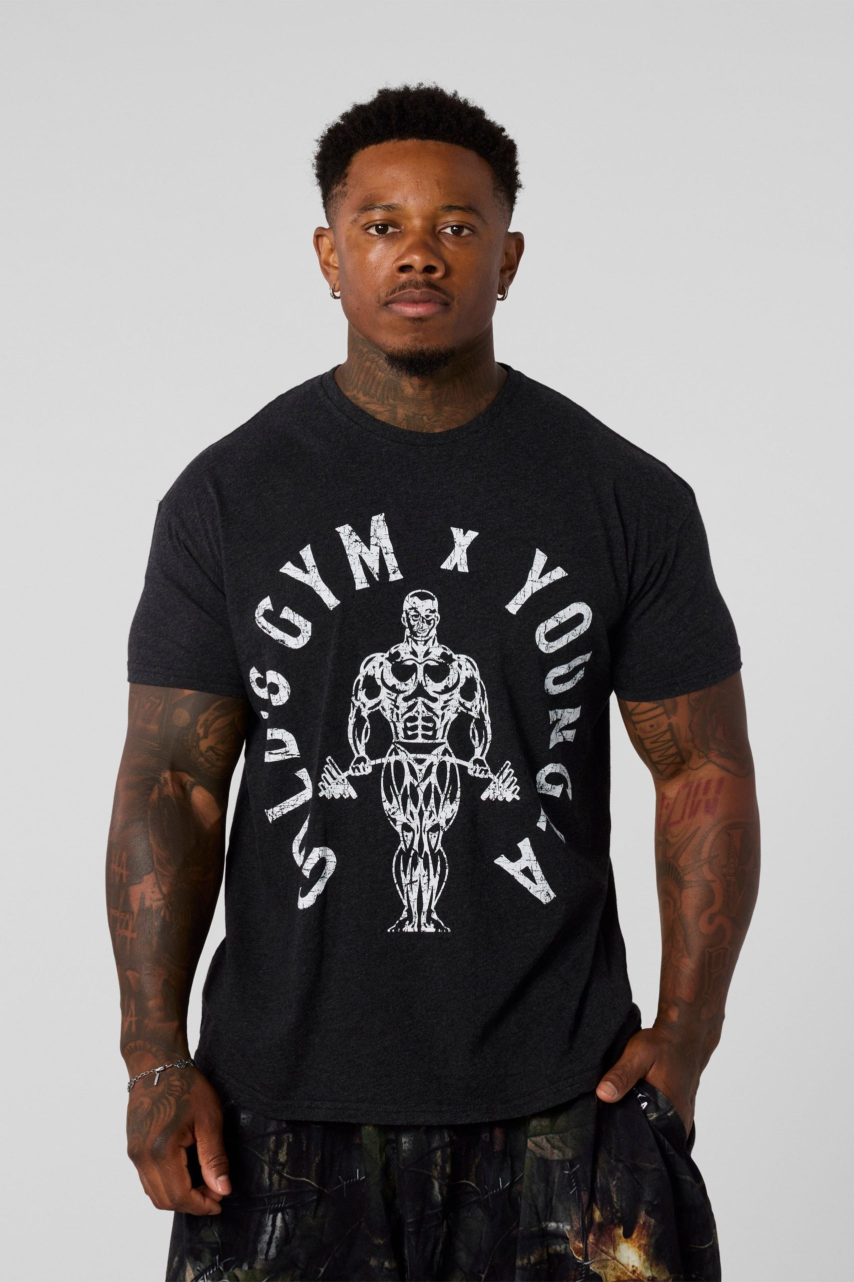 4206 - Gold's Gym Heather Tees - Image 2