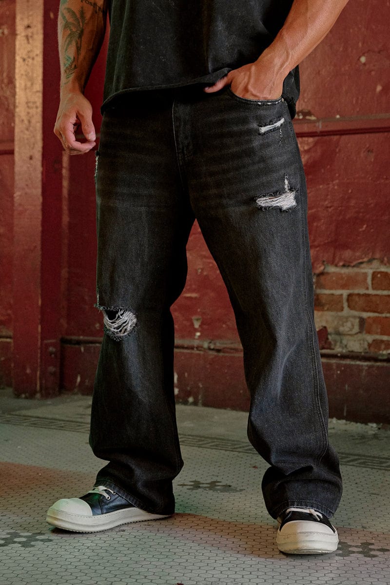 6025 - Straight Fit Ripped Jeans - Image 6